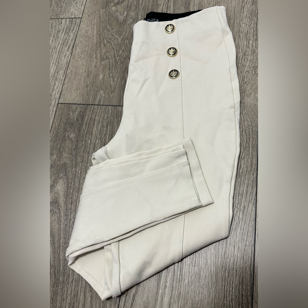 ZARA- Women's Cream Ponte Pant -  🌟